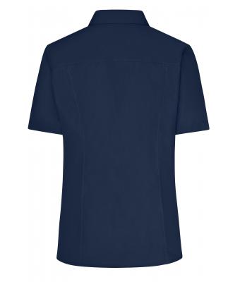 Damen Ladies' Business Shirt Short-Sleeved Navy 8390