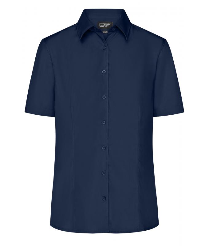 Ladies Ladies' Business Shirt Short-Sleeved Navy 8390