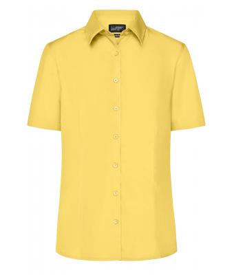 Damen Ladies' Business Shirt Short-Sleeved Yellow 8390