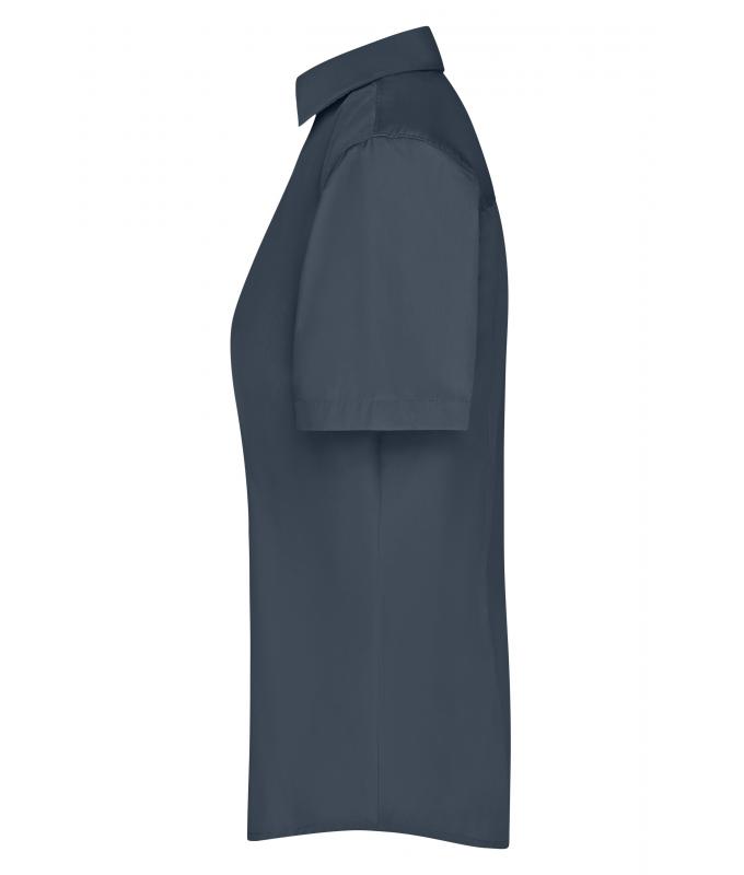Damen Ladies' Business Shirt Short-Sleeved Carbon 8390