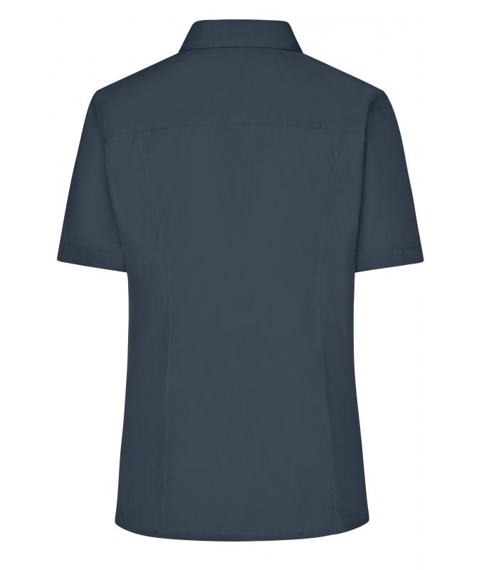 Damen Ladies' Business Shirt Short-Sleeved Carbon 8390