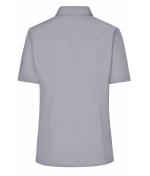 Damen Ladies' Business Shirt Short-Sleeved Steel 8390