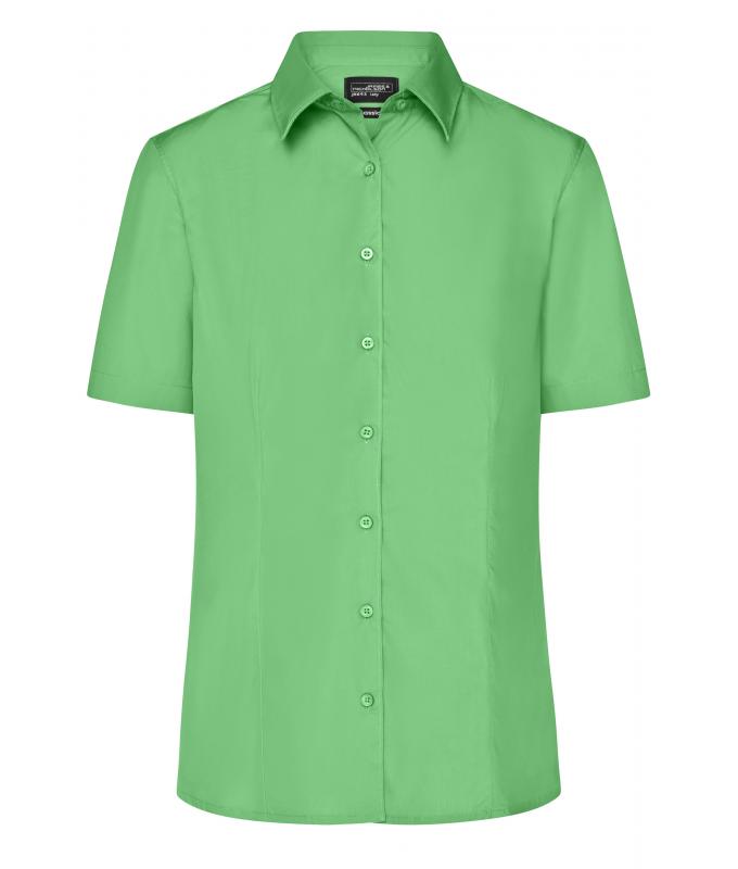 Ladies Ladies' Business Shirt Short-Sleeved Lime-green 8390