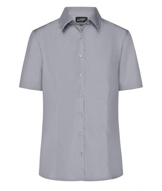 Ladies Ladies' Business Shirt Short-Sleeved Steel 8390