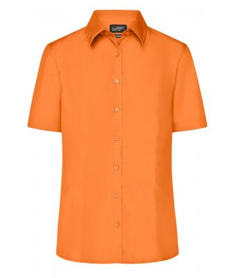 Damen Ladies' Business Shirt Short-Sleeved Orange 8390