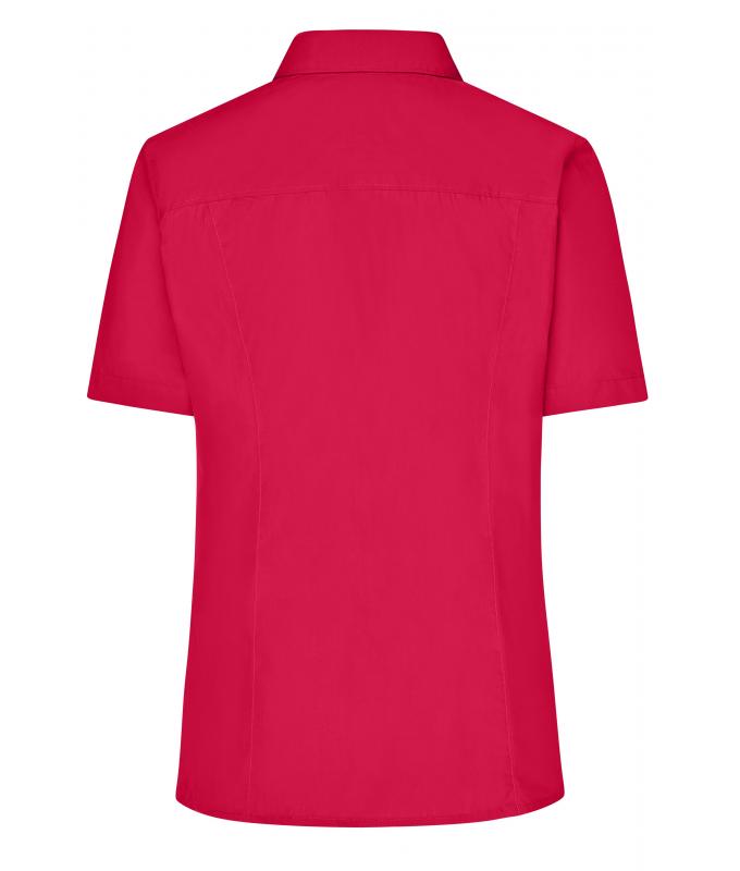 Damen Ladies' Business Shirt Short-Sleeved Red 8390