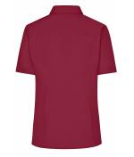 Damen Ladies' Business Shirt Short-Sleeved Wine 8390