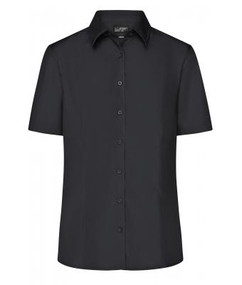 Damen Ladies' Business Shirt Short-Sleeved Black 8390