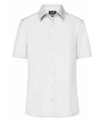 Damen Ladies' Business Shirt Short-Sleeved White 8390