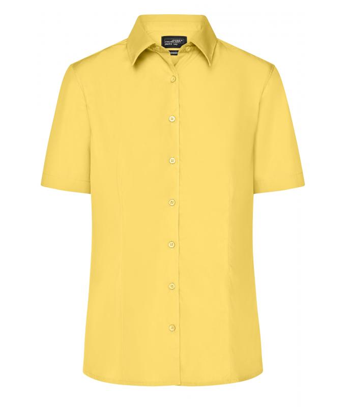 Ladies Ladies' Business Shirt Short-Sleeved Yellow 8390