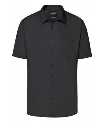 Men Men's Business Shirt Short-Sleeved Black 8391