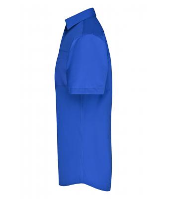 Men Men's Business Shirt Short-Sleeved Royal 8391