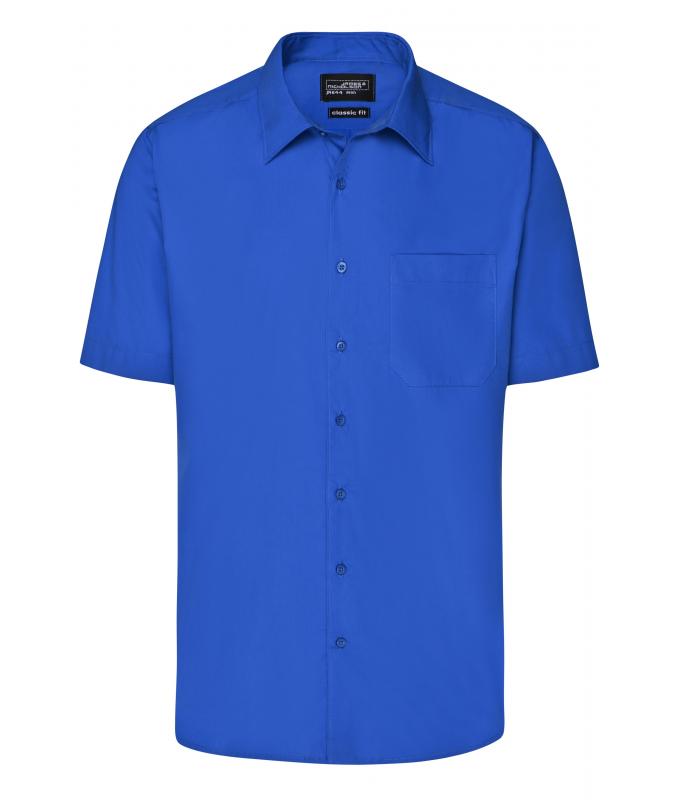 Men Men's Business Shirt Short-Sleeved Royal 8391
