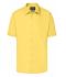 Herren Men's Business Shirt Short-Sleeved Yellow 8391