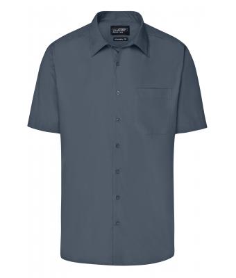 Herren Men's Business Shirt Short-Sleeved Carbon 8391