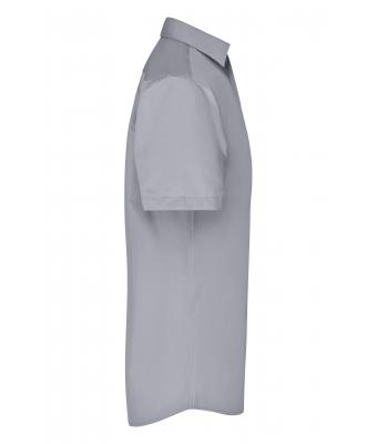 Herren Men's Business Shirt Short-Sleeved Steel 8391