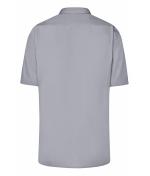 Herren Men's Business Shirt Short-Sleeved Steel 8391