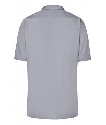 Herren Men's Business Shirt Short-Sleeved Steel 8391
