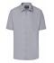 Herren Men's Business Shirt Short-Sleeved Steel 8391