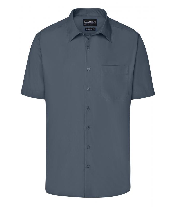 Men Men's Business Shirt Short-Sleeved Carbon 8391
