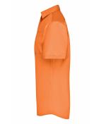 Herren Men's Business Shirt Short-Sleeved Orange 8391