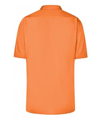 Herren Men's Business Shirt Short-Sleeved Orange 8391