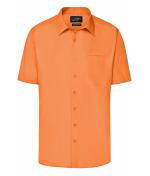 Men Men's Business Shirt Short-Sleeved Orange 8391