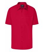 Men Men's Business Shirt Short-Sleeved Red 8391