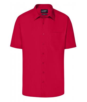 Men Men's Business Shirt Short-Sleeved Red 8391