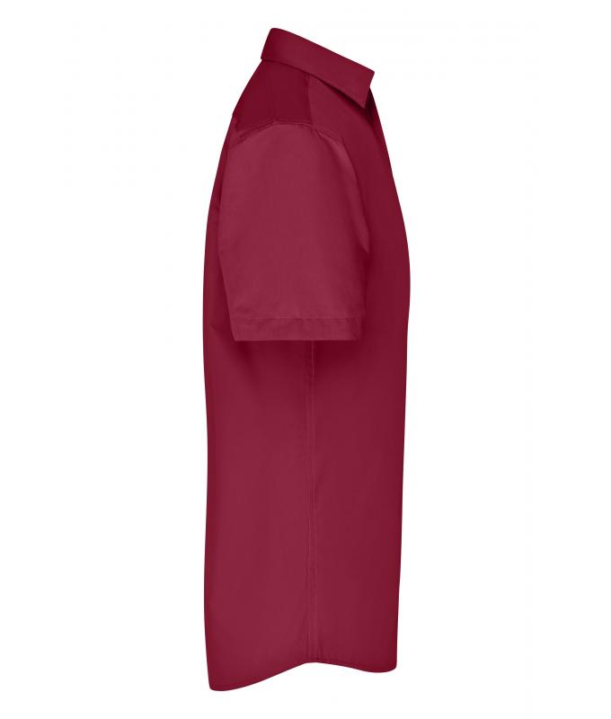 Men Men's Business Shirt Short-Sleeved Wine 8391