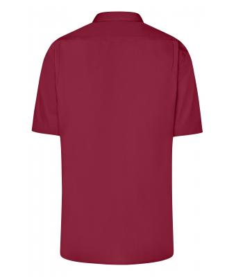 Men Men's Business Shirt Short-Sleeved Wine 8391