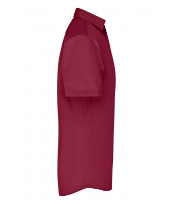 Herren Men's Business Shirt Short-Sleeved Wine 8391