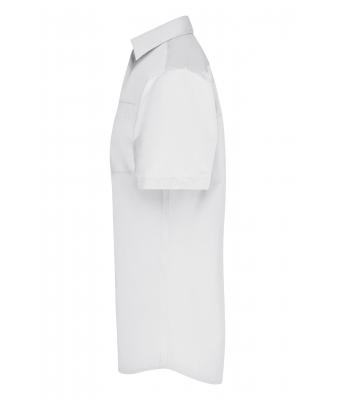 Herren Men's Business Shirt Short-Sleeved White 8391