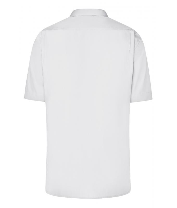 Herren Men's Business Shirt Short-Sleeved White 8391