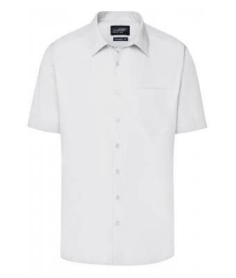 Herren Men's Business Shirt Short-Sleeved White 8391