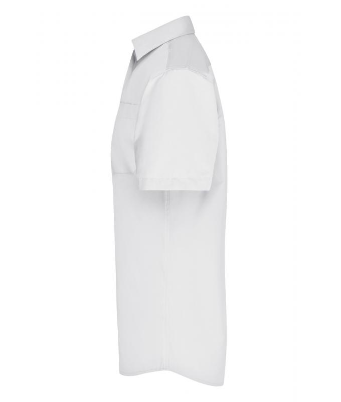 Men Men's Business Shirt Short-Sleeved White 8391