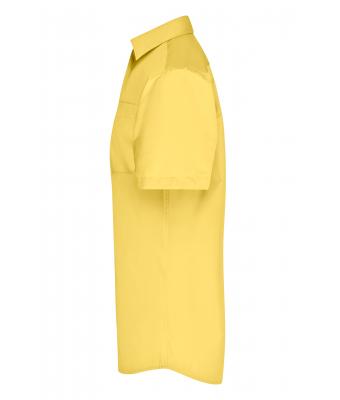 Men Men's Business Shirt Short-Sleeved Yellow 8391