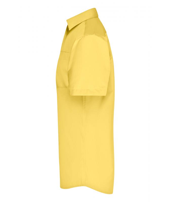 Men Men's Business Shirt Short-Sleeved Yellow 8391