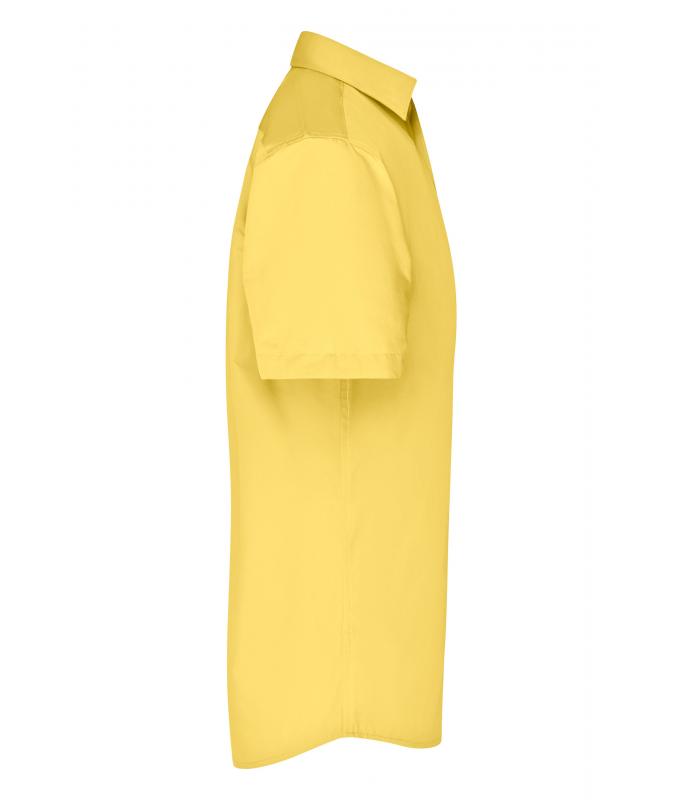 Men Men's Business Shirt Short-Sleeved Yellow 8391