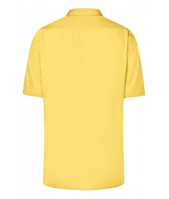 Men Men's Business Shirt Short-Sleeved Yellow 8391