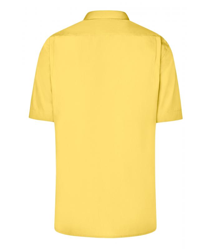 Men Men's Business Shirt Short-Sleeved Yellow 8391