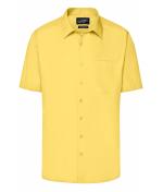 Men Men's Business Shirt Short-Sleeved Yellow 8391