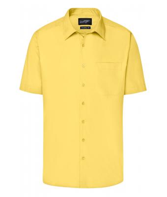 Men Men's Business Shirt Shortsleeve Yellow 8391