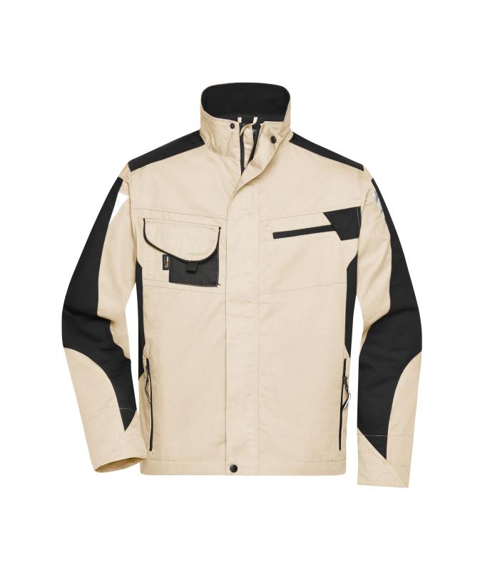 Unisex Workwear Jacket - STRONG - Stone/black 8066