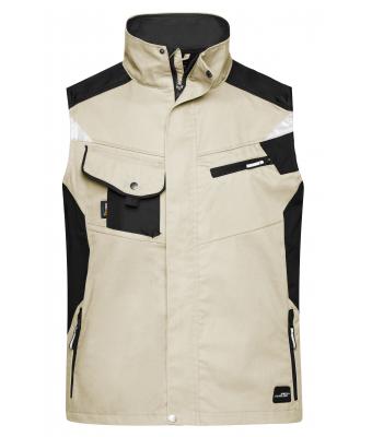 Unisex Workwear Vest - STRONG - Stone/black 8067