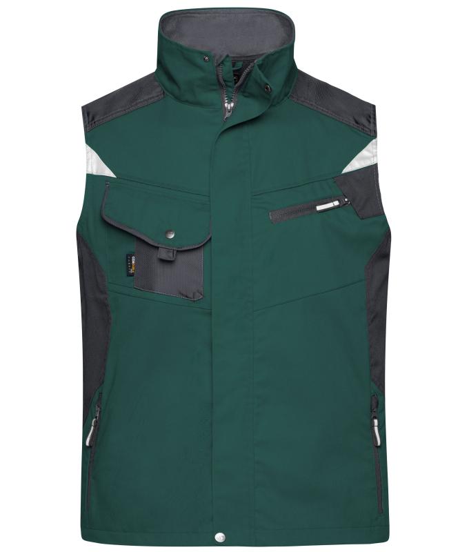 Unisex Workwear Vest - STRONG - Dark-green/black 8067