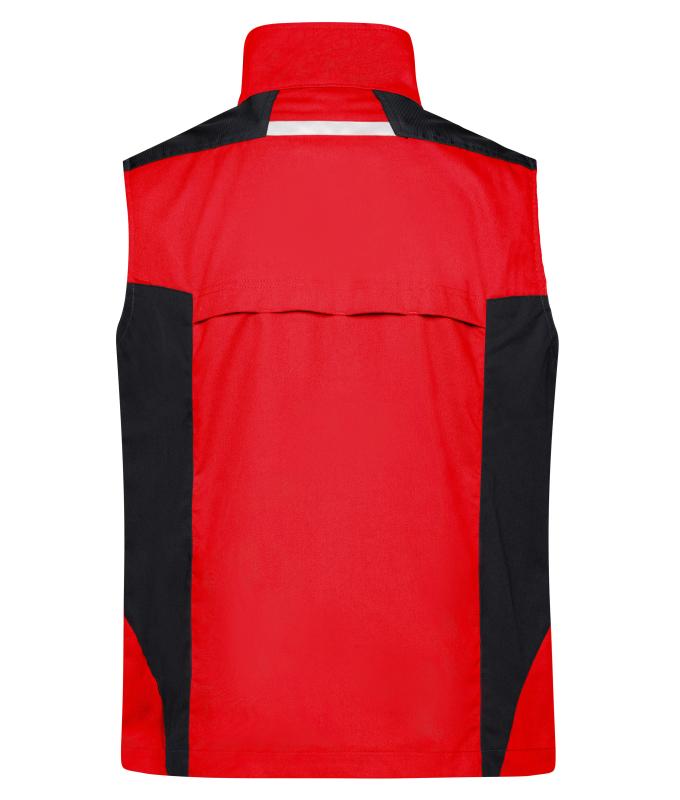 Unisex Workwear Vest - STRONG - Red/black 8067