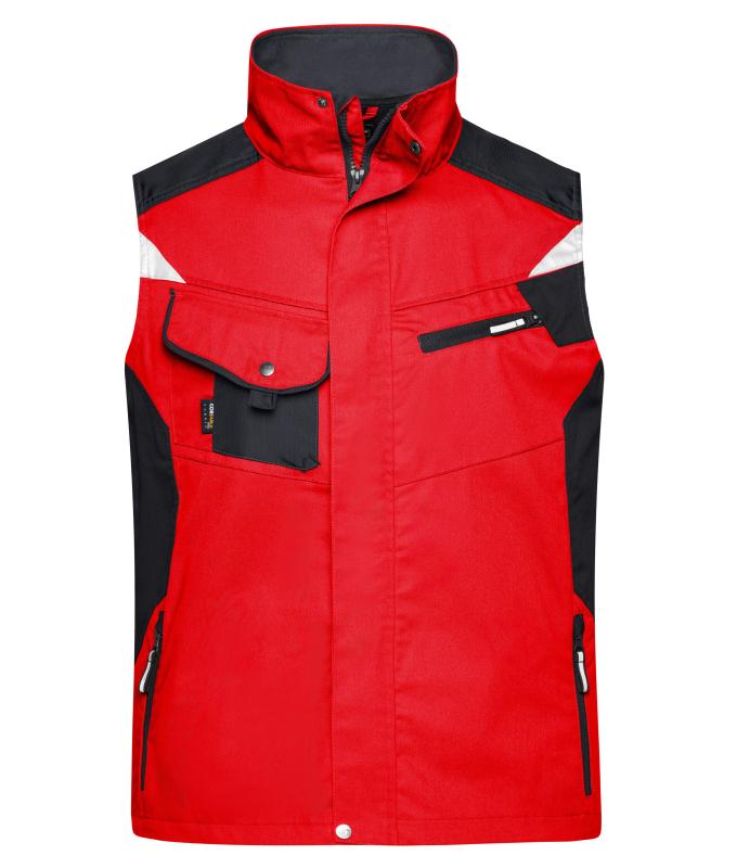 Unisex Workwear Vest - STRONG - Red/black 8067