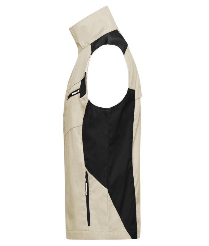Unisex Workwear Vest - STRONG - Stone/black 8067
