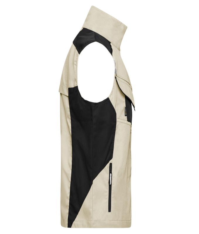 Unisex Workwear Vest - STRONG - Stone/black 8067